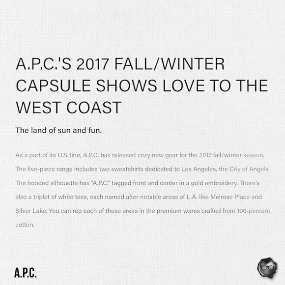 A.P.C. SILVER LAKE T-SHIRT IN WHITE 2017 CAPSULE L.A. RARE MISPRINT UNISEX - Picture 10 of 12